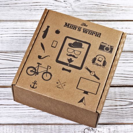 Коробка фирменная "Боффо" (Джентльмен, 25 х 27 х 10,5 см) упаковка 100 штук
