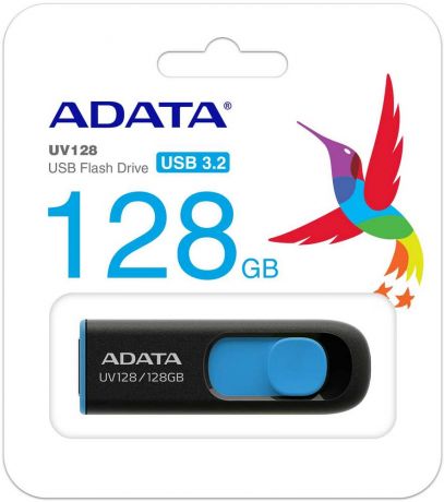 USB флешка A-Data UV128 128GB (черно-синий)