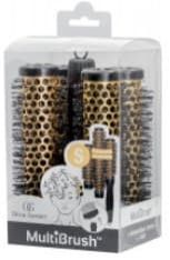 Набор брашингов для укладки волос со съемной ручкой в комплекте размер S MultiBrush, 4 шт/уп