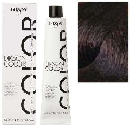Dikson, Краска для волос Color Extra Premium, 120 мл (44 тона) 4N Каштановый