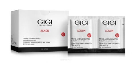 GiGi, Салфетки-пилинг трехкислотные Acnon Triple Acid Rapid Wipe, 30 шт