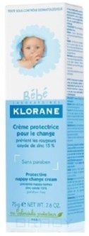 Klorane, Детский восстанавливающий крем для смены подгузников 3 в 1, 75 гр