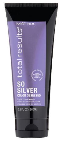 Matrix, Маска для волос тройного действия Total Results Color Obsessed So Silver Triple Power Mask, 200 мл