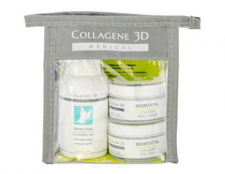 Collagene 3D, Набор для лица Travel Kit Biorevital Mini, 15/15/50 мл