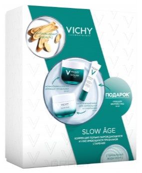 Vichy, Набор Слоу Аж: Дневной крем для нормальной кожи + Ночной крем + Крем для глаз Slow Age, 50/50/15 мл