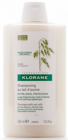 Klorane Шампунь Shampoo With Oat Milk с Овсом для Частого Применения, 400 мл