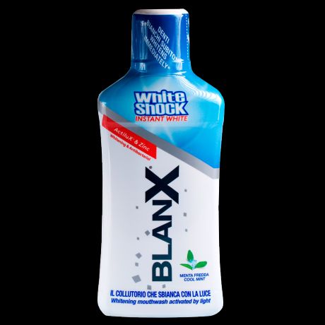 Blanx Ополаскиватель White Shock Instant White Mouthwash для Полости Рта Мгновенное Отбеливание, 500 мл