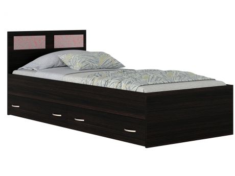 Кровать с ящиками и матрасом ГОСТ Виктория-С (90х200)