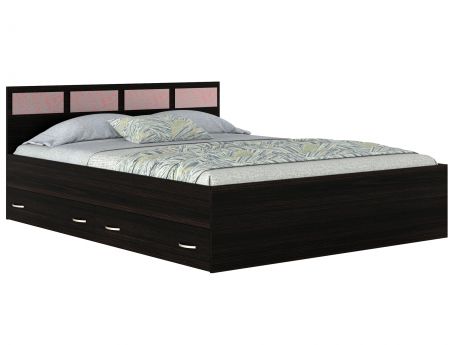 Кровать с ящиками и матрасом ГОСТ Виктория-С (160х200)