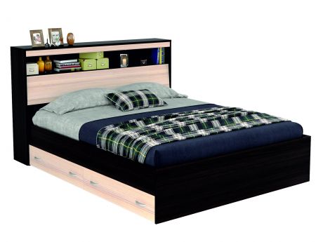 Кровать с блоком, ящиками и комплектом для сна Виктория (160х200)