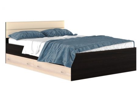 Кровать с ящиками и комплектом для сна Виктория-МБ (140х200)