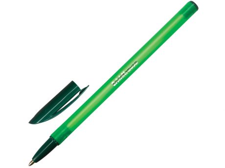 Ручка шариковая ERICH KRAUSE "R-101", корпус тонированный зеленый, узел 1 мм, линия 0,5 мм, зеленая