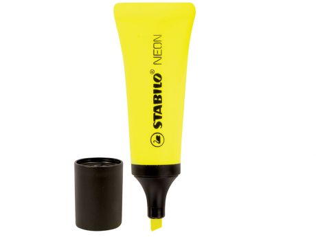 Текстмаркер STABILO "Neon", скошенный наконечник 2-5 мм, желтый