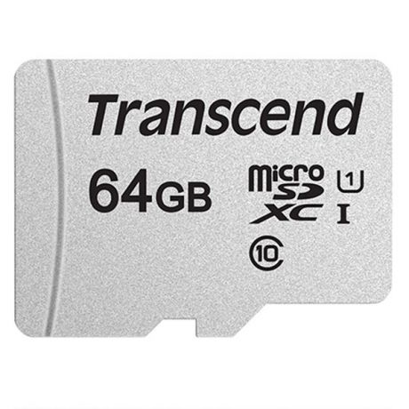 Карта памяти microSDXC 64Gb Class10 Transcend TS64GUSD300S-A + adapter
