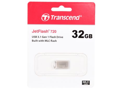 USB флешка Transcend JetFlash 720S 32Gb Silver (TS32GJF720S) USB 3.1 / 130 Мб/с / 45 Мб/с