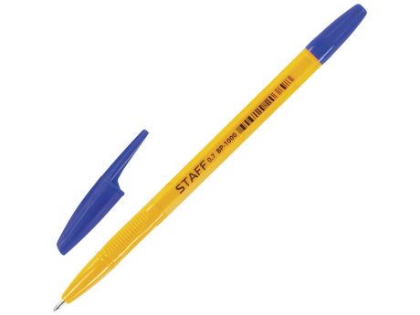 Ручка шариковая STAFF BP-1000, корпус оранжевый, узел 0,7 мм, линия 0,35 мм, синяя