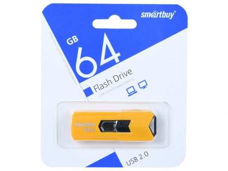 USB флешка Smartbuy STREAM 64Gb Yellow (SB64GBST-Y) USB 2.0