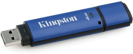 USB флешка Kingston DataTraveler Vault Privacy 3.0 4Gb Blue (DTVP30DM/4GB) USB 3.0 / 80 Мб/с / 12 Мб/с