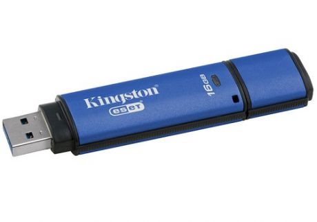 USB флешка Kingston DataTraveler Vault Privacy 3.0 16Gb Blue (DTVP30AV/16GB) USB 3.0 / 165 Мб/с / 22 Мб/с