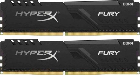 Оперативная память Kingston HyperX Fury Black HX426C16FB3K2/16 DIMM 16GB (2x8GB) DDR4 2666MHz DIMM 288-pin x 2/PC-21300/CL16