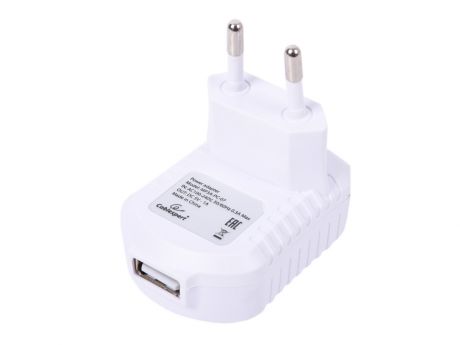 Зарядное устройство Cablexpert MP3A-PC-07 220V - 5V USB 1 порт, 1A, белый