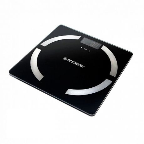 Электронные напольные весы Endever Aurora-554 черный цвет материал закаленное стекло, весы-анализатор, максимальный вес 150 кг