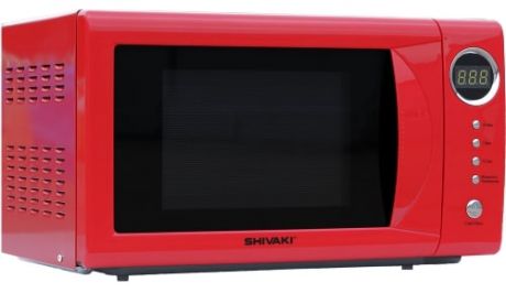 Микроволновая печь SHIVAKI SMW2034ER 700 Вт., 20 л., электр. упр., таймер 60 мин., разморозка, красный