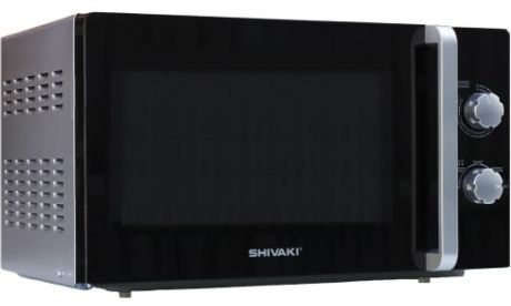 Микроволновая печь SHIVAKI SMW2024MG 700 Вт., 20 л., мех. упр., таймер 30 мин., разморозка, чёрный/серый