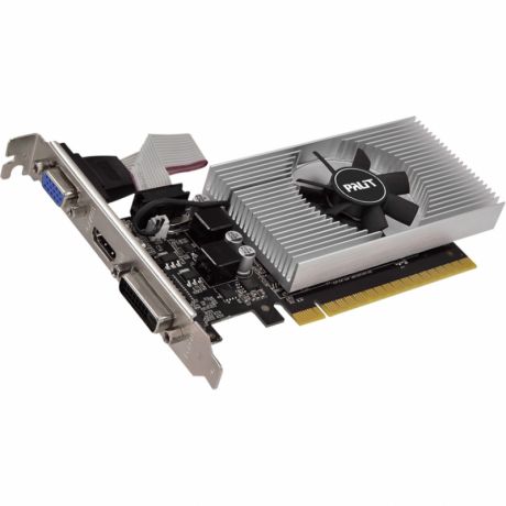 Видеокарта Palit GeForce GT730 (NE5T7300HD46-2087F) 2Gb 902 MHz NVIDIA GT730/GDDR5 5 000Mhz/64bit/PCI-E 8x, HDMI, DVI, VGA (D-Sub)