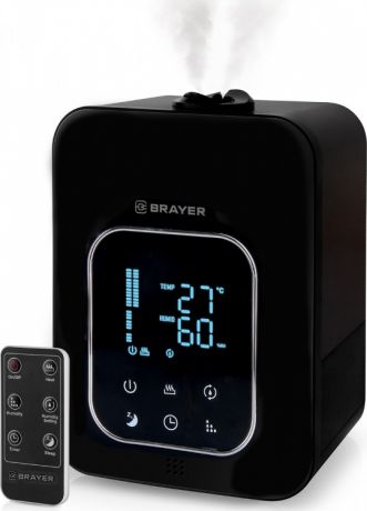 Увлажнитель ультразвуковой BRAYER 4703BR 4,5 л, 25 м,( 40-80%), таймер, дисплей, 15 ч., пульт