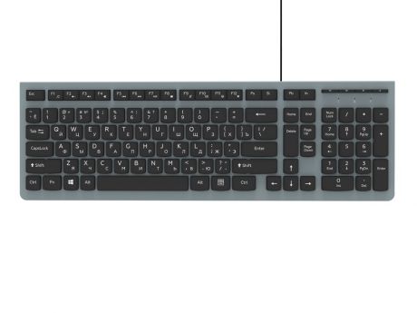 Клавиатура Ritmix RKB-400 Black/Grey USB проводная, мембранная, 102 клавиши