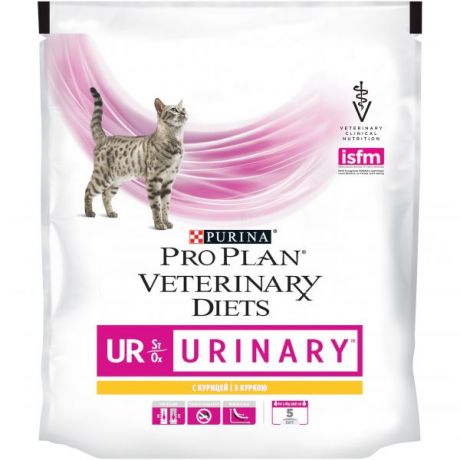 Сухой корм Purina Pro Plan Veterinary diets UR корм для кошек при болезнях нижних отделов мочевыводящих путей c курицей, пакет, 350 г 12382840