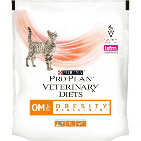 Сухой корм Purina Pro Plan Veterinary diets OM корм для кошек при ожирении, пакет, 350 г 12382834