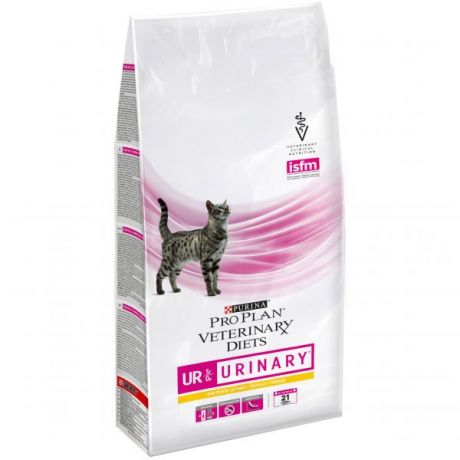 Сухой корм Purina Pro Plan Veterinary diets UR корм для кошек при болезнях нижних отделов мочевыводящих путей c курицей, пакет, 1,5 кг 12382843