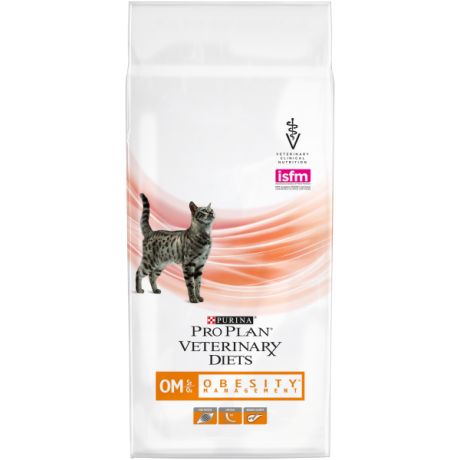 Сухой корм Purina Pro Plan Veterinary diets OM корм для кошек при ожирении, пакет, 1,5 кг 12382837
