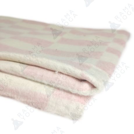 Одеяло байковое для йоги Айенгара цветное 205 х 140 см (розовый)