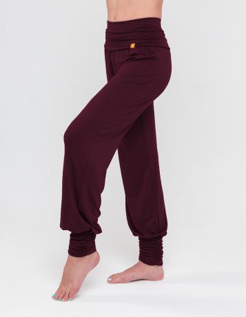 Штаны гаремы длинные черешневые YogaDress (0,3 кг, XL (50), бордо)
