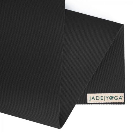 Коврик для йоги Jade Harmony 5 мм из каучука (2,3 кг, 173 см, 5 мм, черный, 60см)