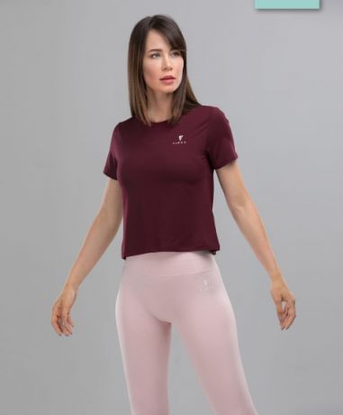 Женская футболка Balance бордовая Fifty (0,1 кг, S (44), бордо)
