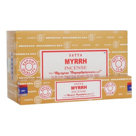 Благовония Мирра Сатья серия incense / Myrrh Satya (15 г)