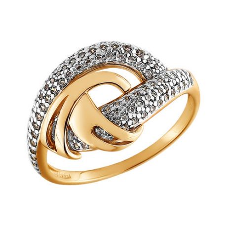 Необычное объёмное кольцо из красного золота