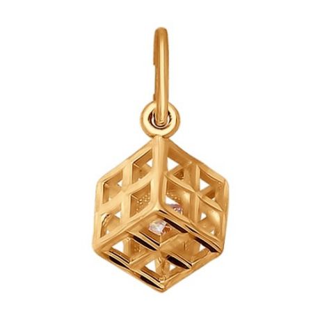Подвеска «Кубик» из золота