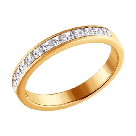 Обручальное кольцо из золота со Swarovski Zirconia