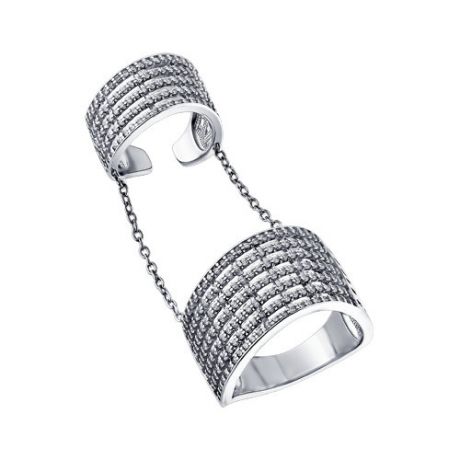 Кольцо на две фаланги из серебра