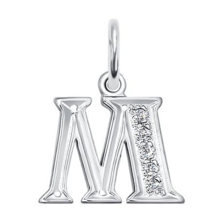 Серебряная подвеска-буква «М»