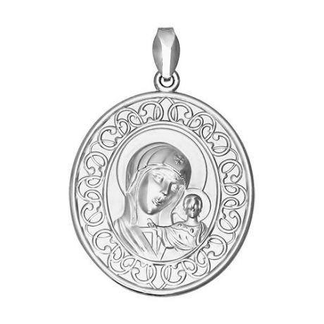 Иконка из серебра с изображением Казанской Божьей Матери