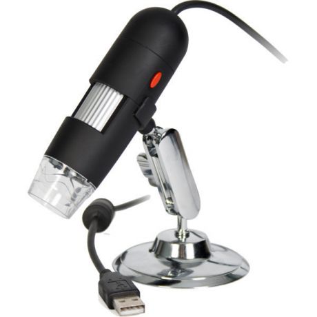 Микроскоп цифровой карманный Kromatech 50-500x USB, с подсветкой (8 LED) (+ Книга знаний «Невидимый мир» в подарок!)