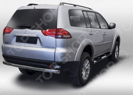 Защита заднего бампера Souz-96 овальная для Mitsubishi Pajero Sport 2013