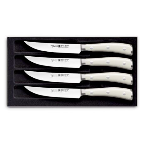 Набор ножей для стейка 4 штуки, серия Ikon Cream White, WUESTHOF, 9716-0, Золинген, Германия