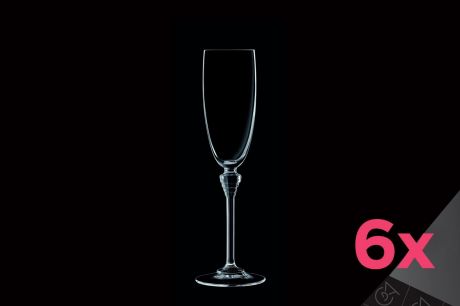 Набор из 6-ти бокалов для шампанского 190мл AMARANTE Cristal d’Arques